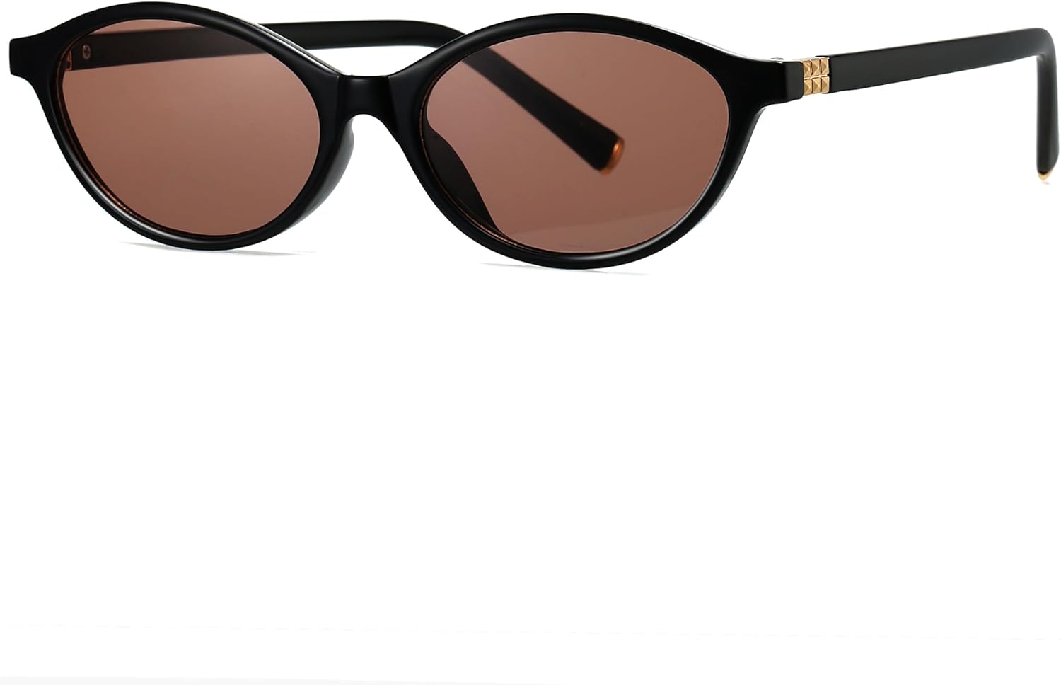 

Ретро овальные солнцезащитные очки для женщин и мужчин, модные маленькие круглые солнцезащитные очки в стиле 90-х, овальная форма, винтажные очки SevenColor, A2 Black/Brown