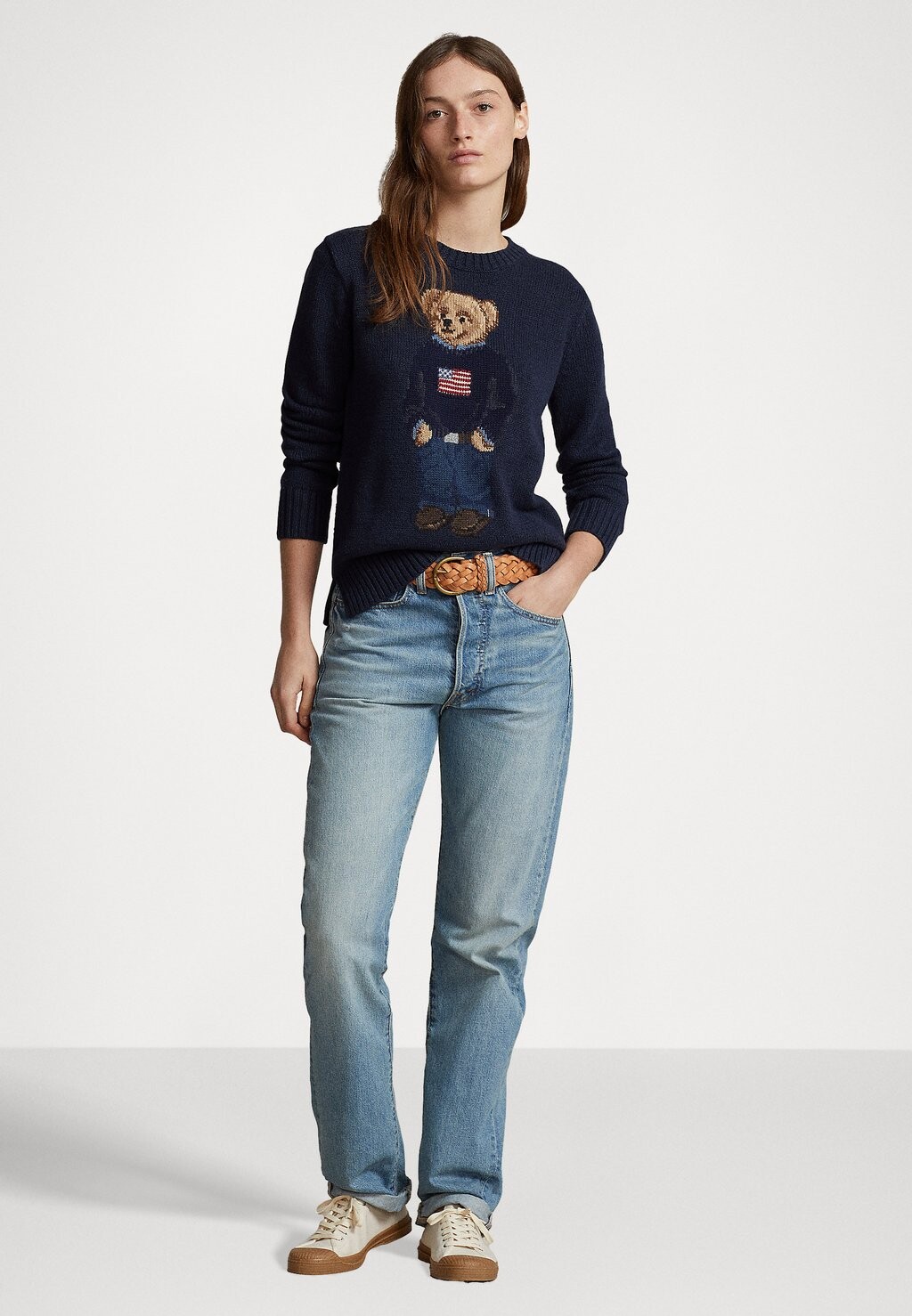 

Вязаный свитер POLO BEAR COTTON-LINEN SWEATER Ralph Lauren, темно-синий
