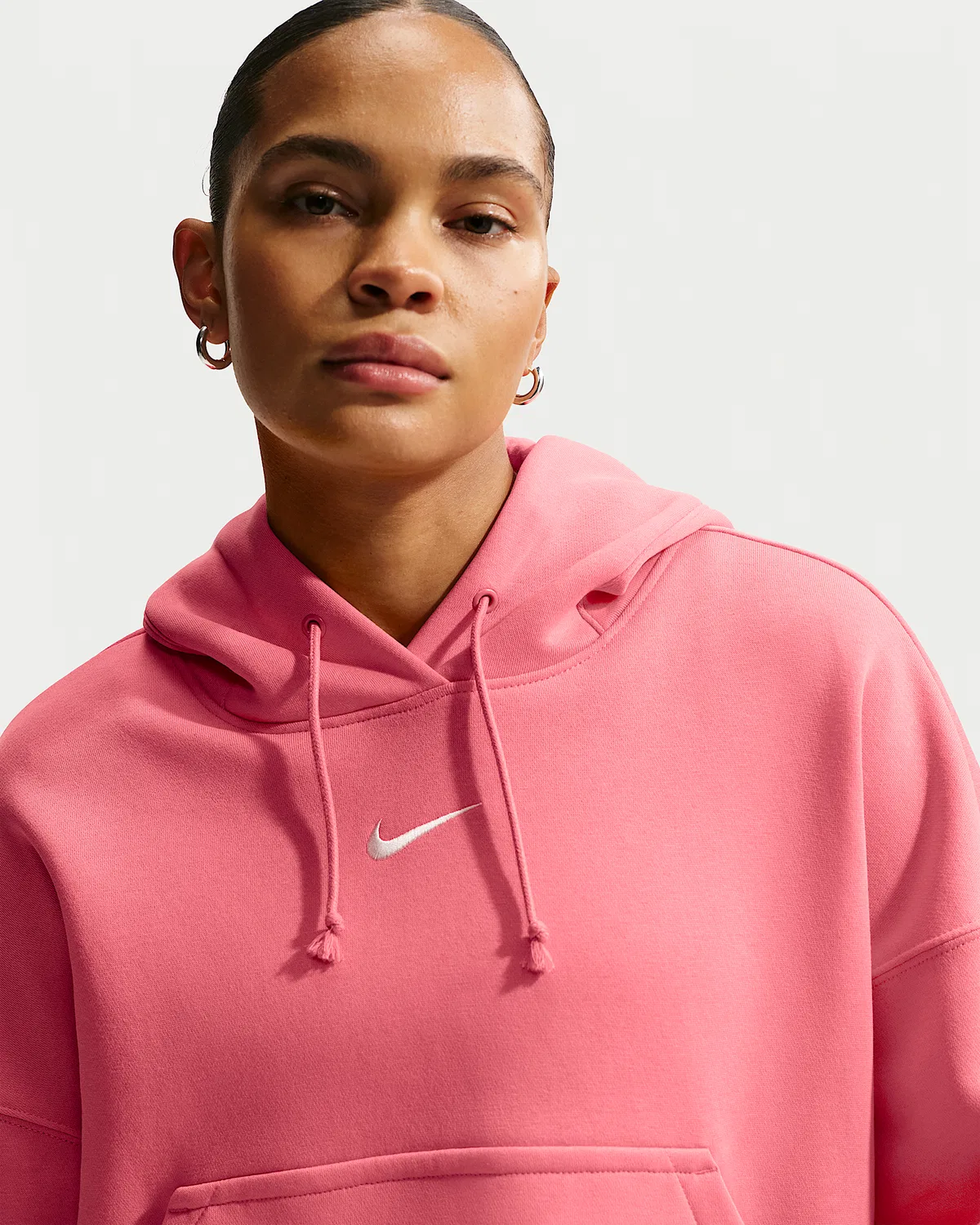 Женский оверсайз-худи Nike Sportswear Phoenix Fleece, Sea Coral/Sail — фото 3
