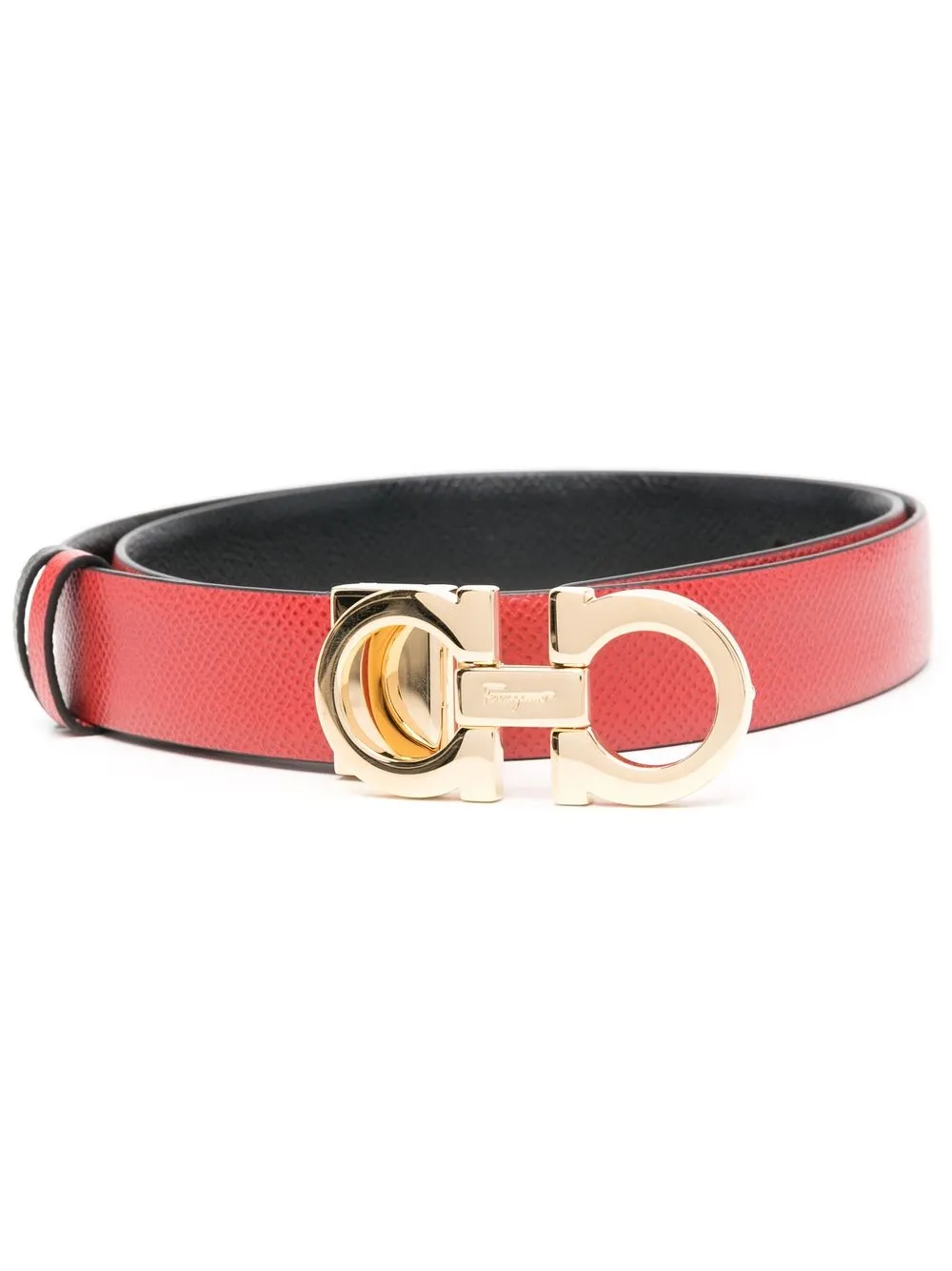 

Ремень с пряжкой Gancini Ferragamo, красный