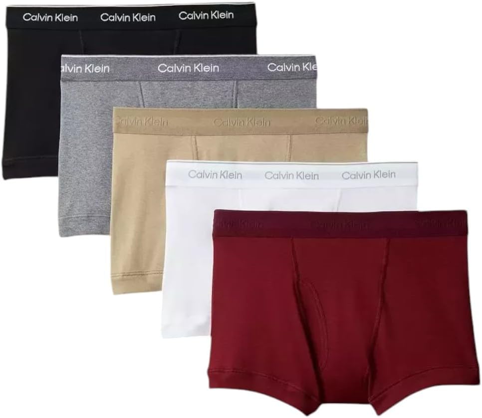

Комплект из 5 пар трусов-боксеров Calvin Klein, разноцветные, 100% хлопок, классическая посадка для мужчин, Multicolored