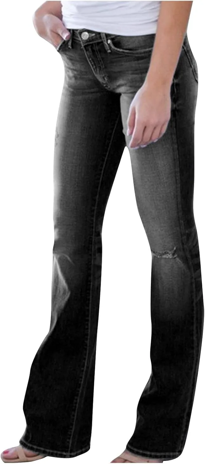 

Женские джинсы Mid-Rise Bootcut Juniors с эффектом подтяжки tuduoms