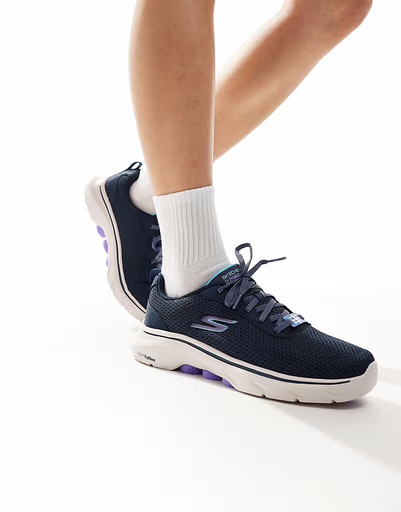 Кроссовки Skechers Go walk 7 Kaylor в темно-синем цвете