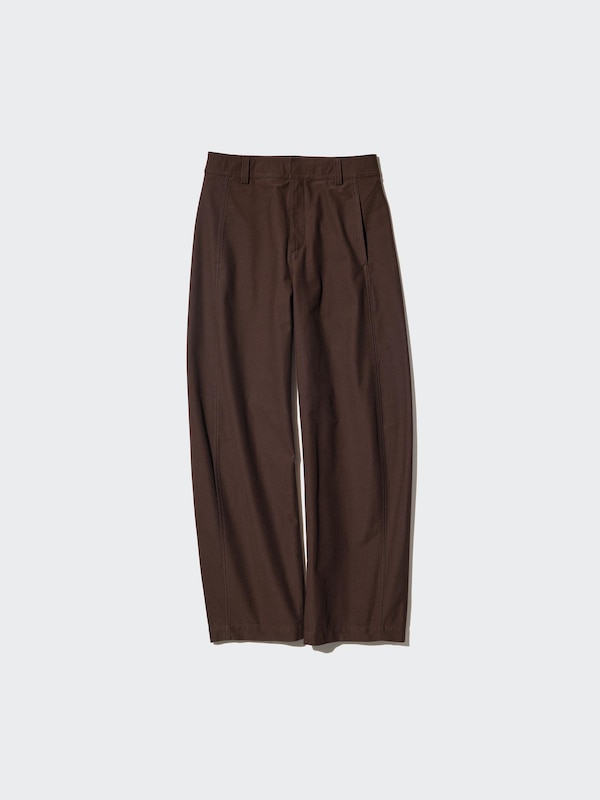 Брюки из джерси с бочкообразными штанинами Uniqlo, 32 beige — фото 4