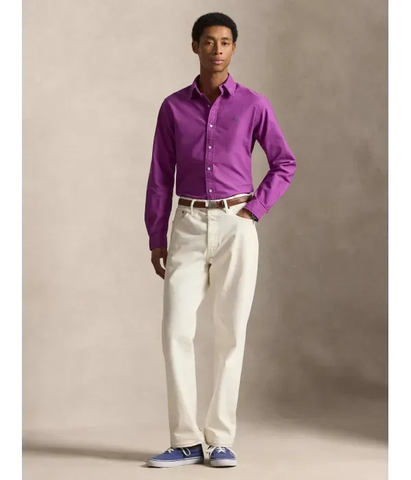 Рубашка custom fit Polo Ralph Lauren, фиолетовый — фото 2