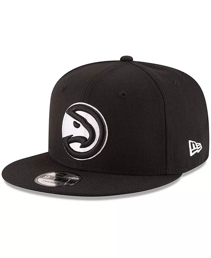 

Мужская черная регулируемая бейсболка Snapback с черно-белым логотипом Atlanta Hawks 9FIFTY New Era, черный