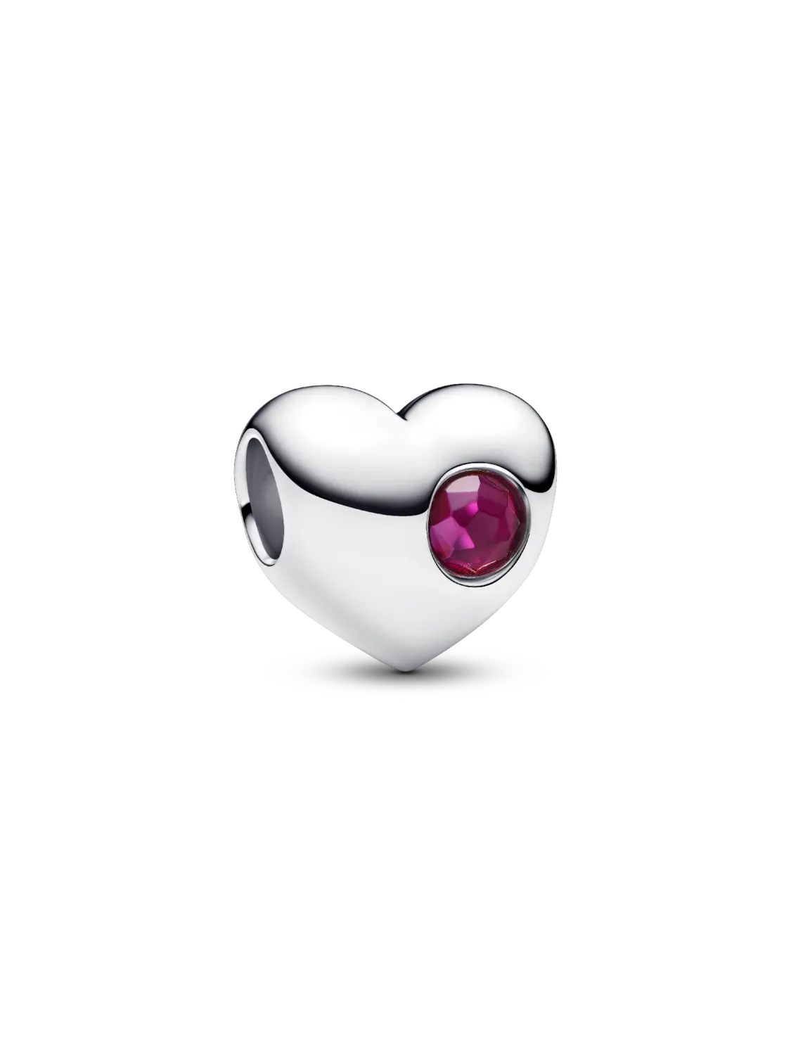 

Подвеска в виде сердца из настоящего красного камня с возможностью гравировки Pandora, серебро 925 пробы