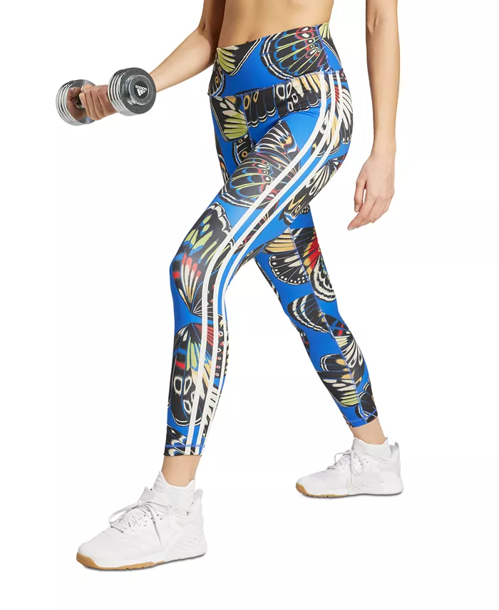 

Женские леггинсы Farm Butterfly-Print 7/8 adidas, черный