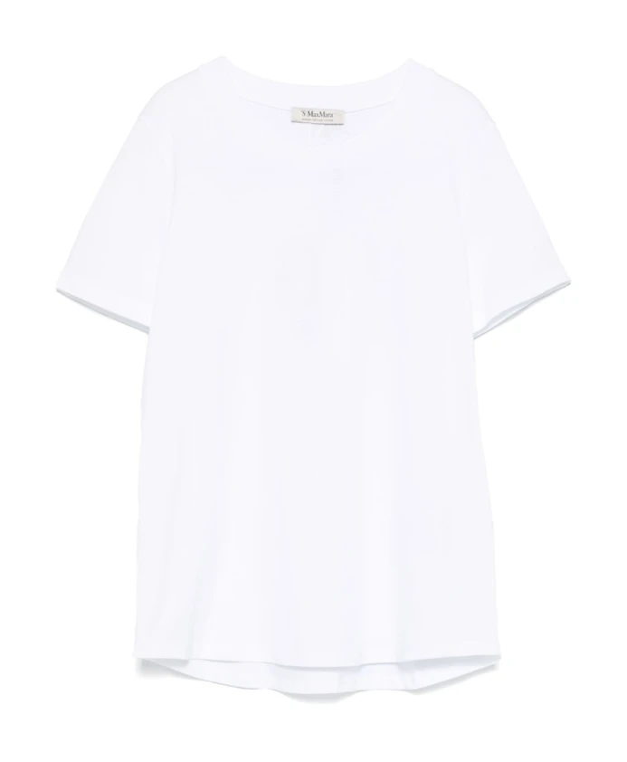 

Белая футболка с вышитым логотипом на воротнике. Max Mara, белый