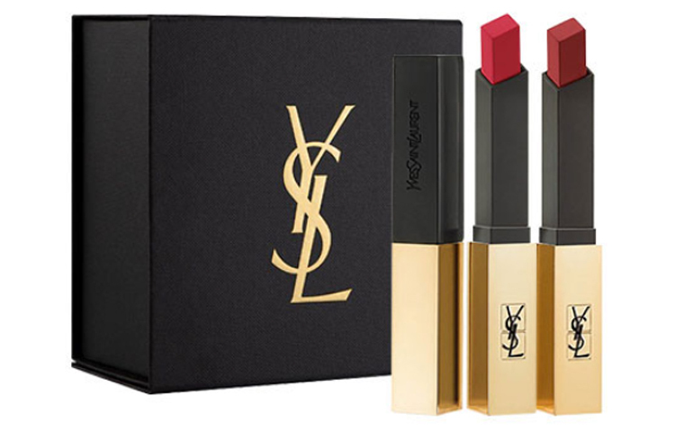 SAINT LAURENT Маленький золотой слиток помада 2 шт подарочная упаковка натуральный нюдовый макияж 2,2 г*2 — фото 2