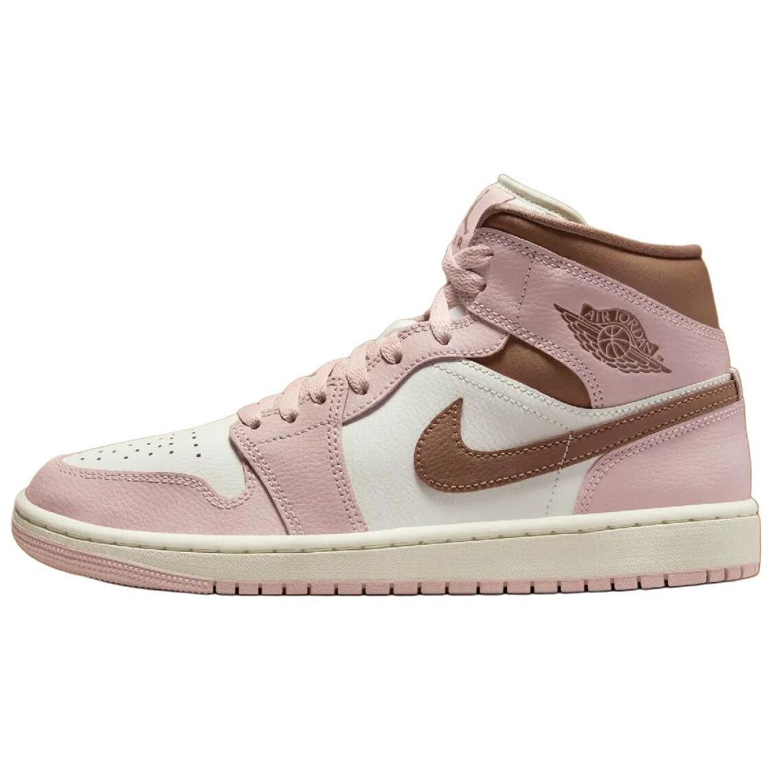 Кроссовки Air Jordan 1 Vintage Basketball Shoes Women's Mid-top Pink/white, белый