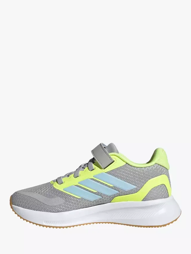Детские кроссовки Runfalcon с верхним ремешком, серые/разноцветные adidas — фото 4