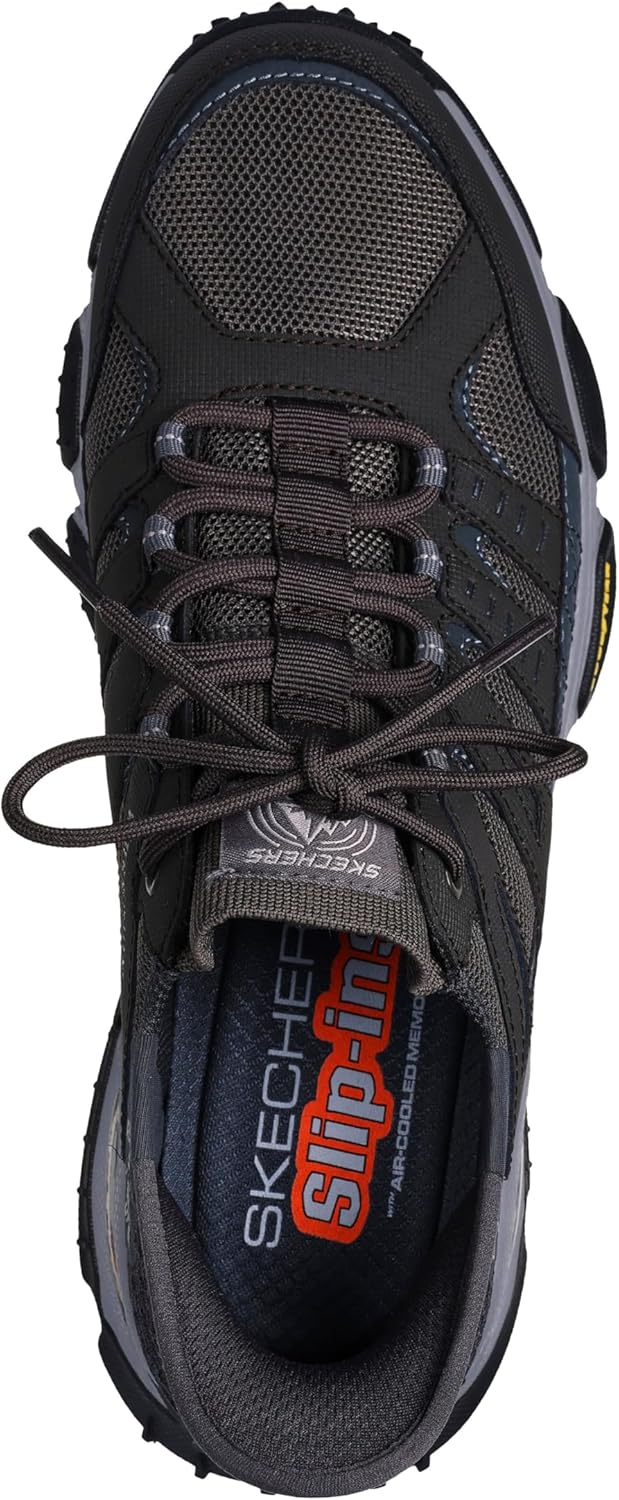 Мужские кроссовки Skechers Skech-air Envoy Emissary без шнурков, коричневый/серый — фото 3