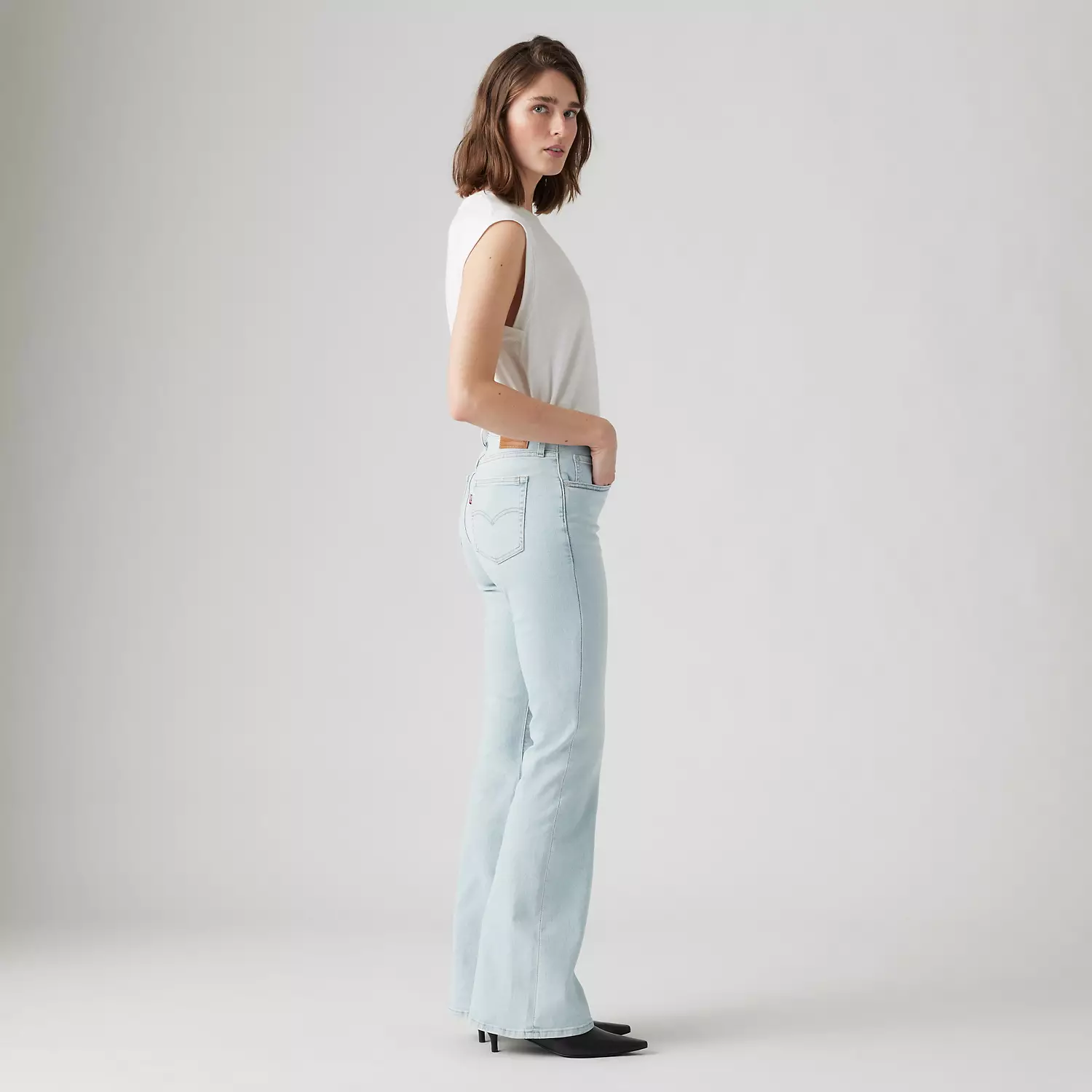 726 Расклешенные женские джинсы с высокой посадкой Levi's, цвет Flip Through - Light Wash — фото 4