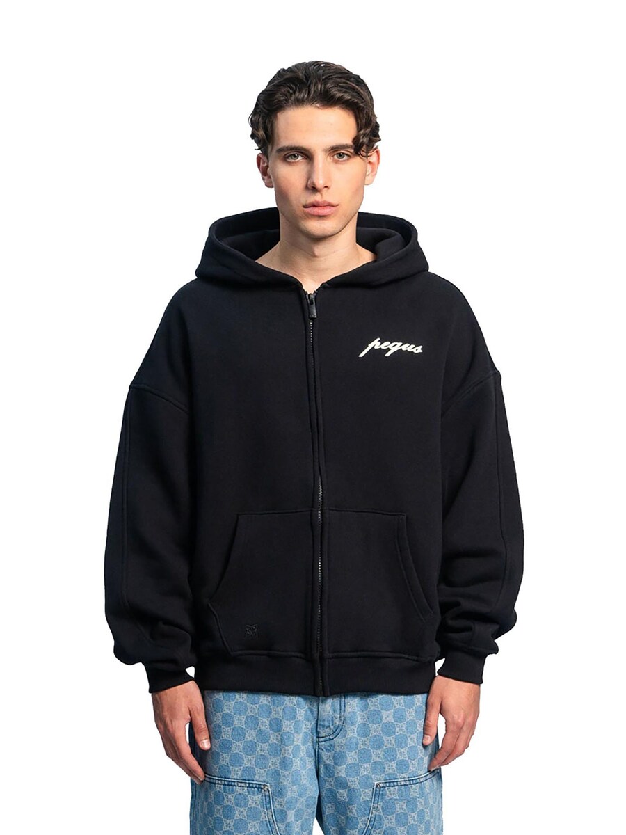 

Худи с капюшоном на молнии Pequs A Paradise Beach Club Back, Black