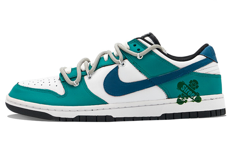 

Кроссовки Nike Dunk Skateboarding Shoes Women's Low-top Green/blue/white, цвет Jasper