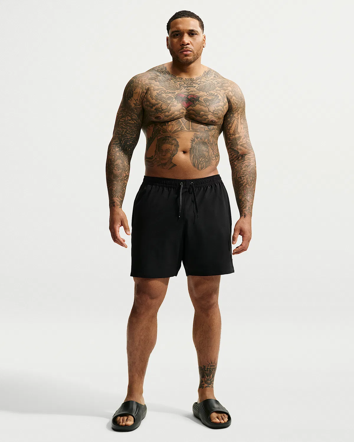 Мужские плавки Nike Swim Contend Essential 7" с подкладкой (Big & Tall), Black
