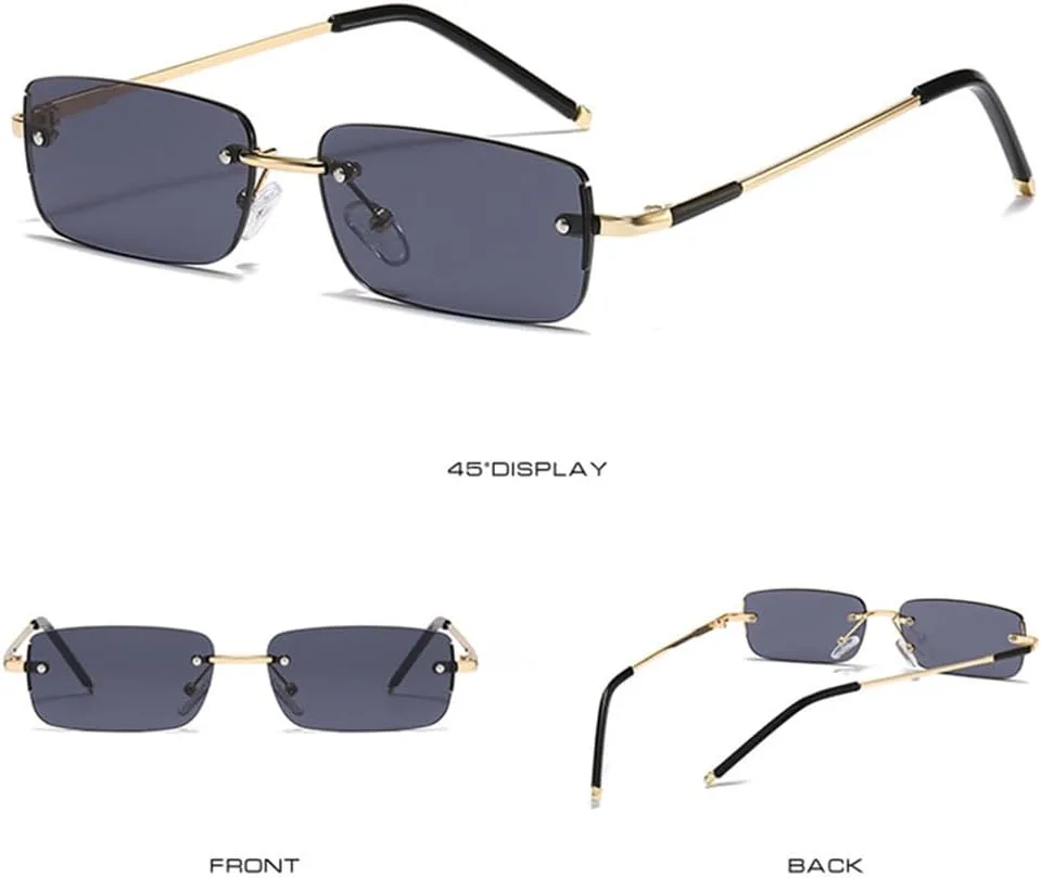 

Солнцезащитные очки UV400 с прозрачными линзами Ocean Gradient без оправы, для женщин и мужчин, для бега и занятий спортом на открытом воздухе UYPTK, Golden Grey