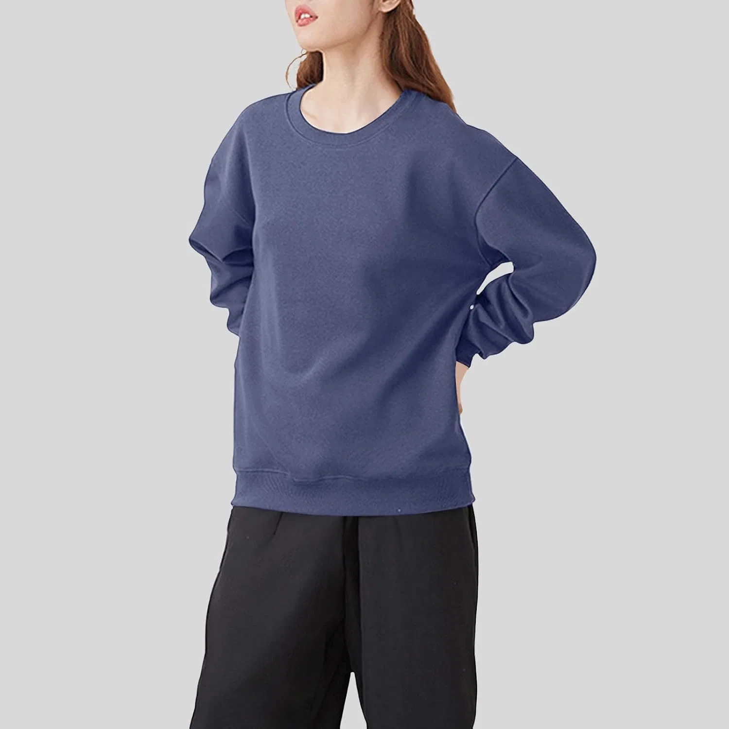 Блуза, длинный рукав из коллекции Autumn-Winter 14, темно-синий — фото 3