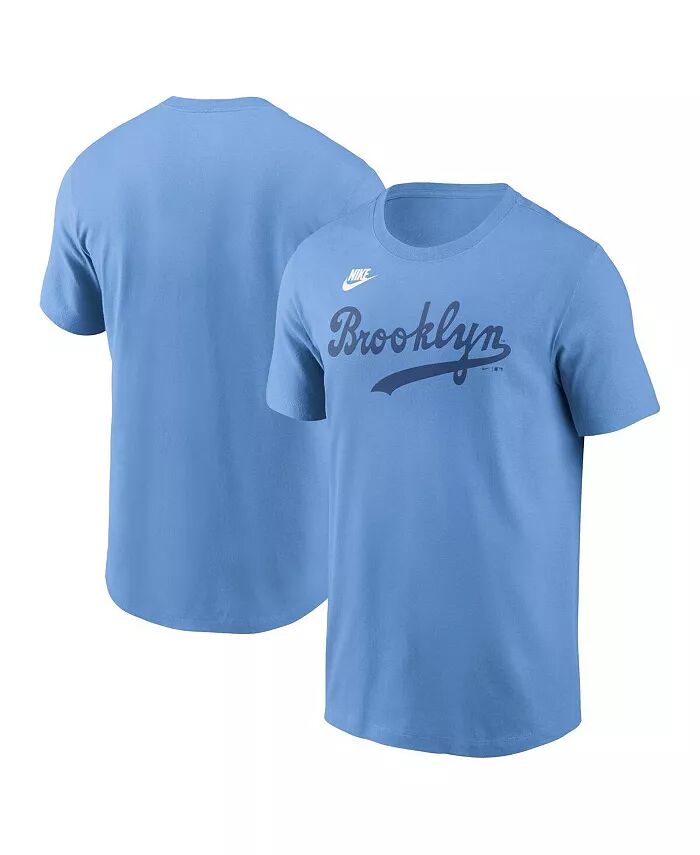 

Мужская светло-синяя футболка Brooklyn Dodgers Cooperstown с надписью Nike