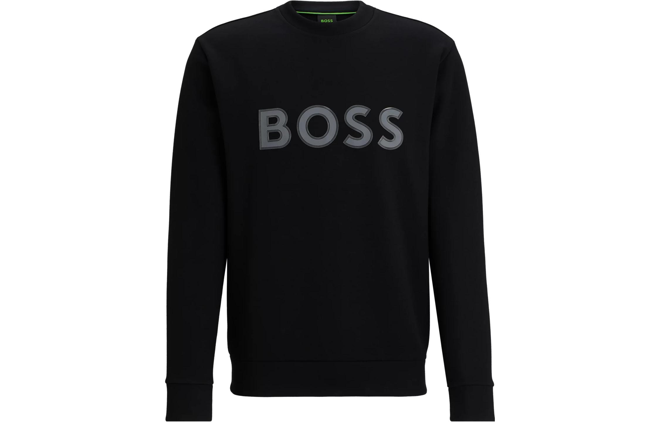 

Свитер с логотипом HUGO BOSS, черный