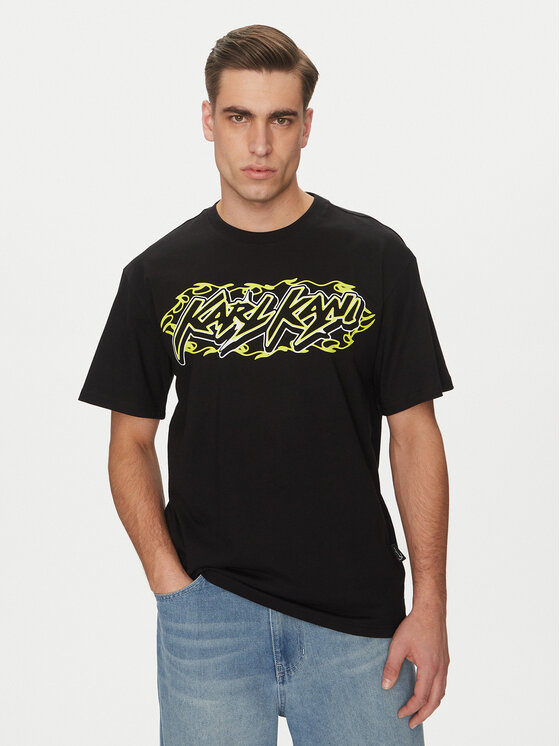 

Футболка обычного кроя Woven Signature Heat 60300355 Karl Kani, черный