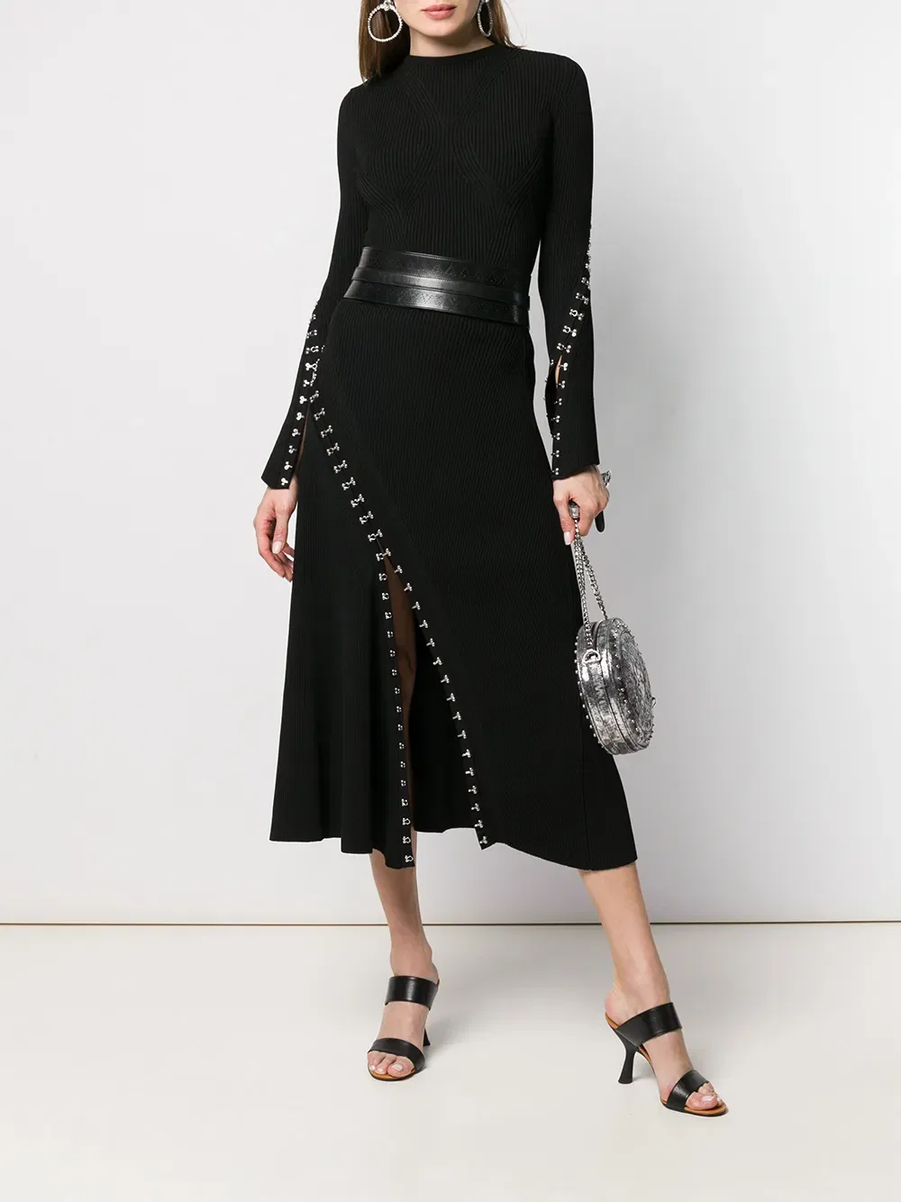Джемпер с крючком и петлей Alexander Mcqueen, черный — фото 2