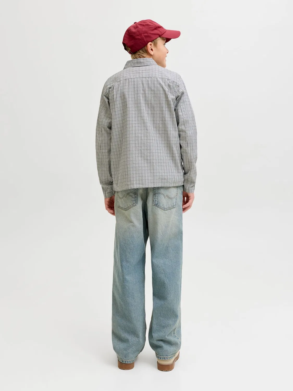 Рубашка свободного кроя JACK & JONES Junior, odyssey gray — фото 3