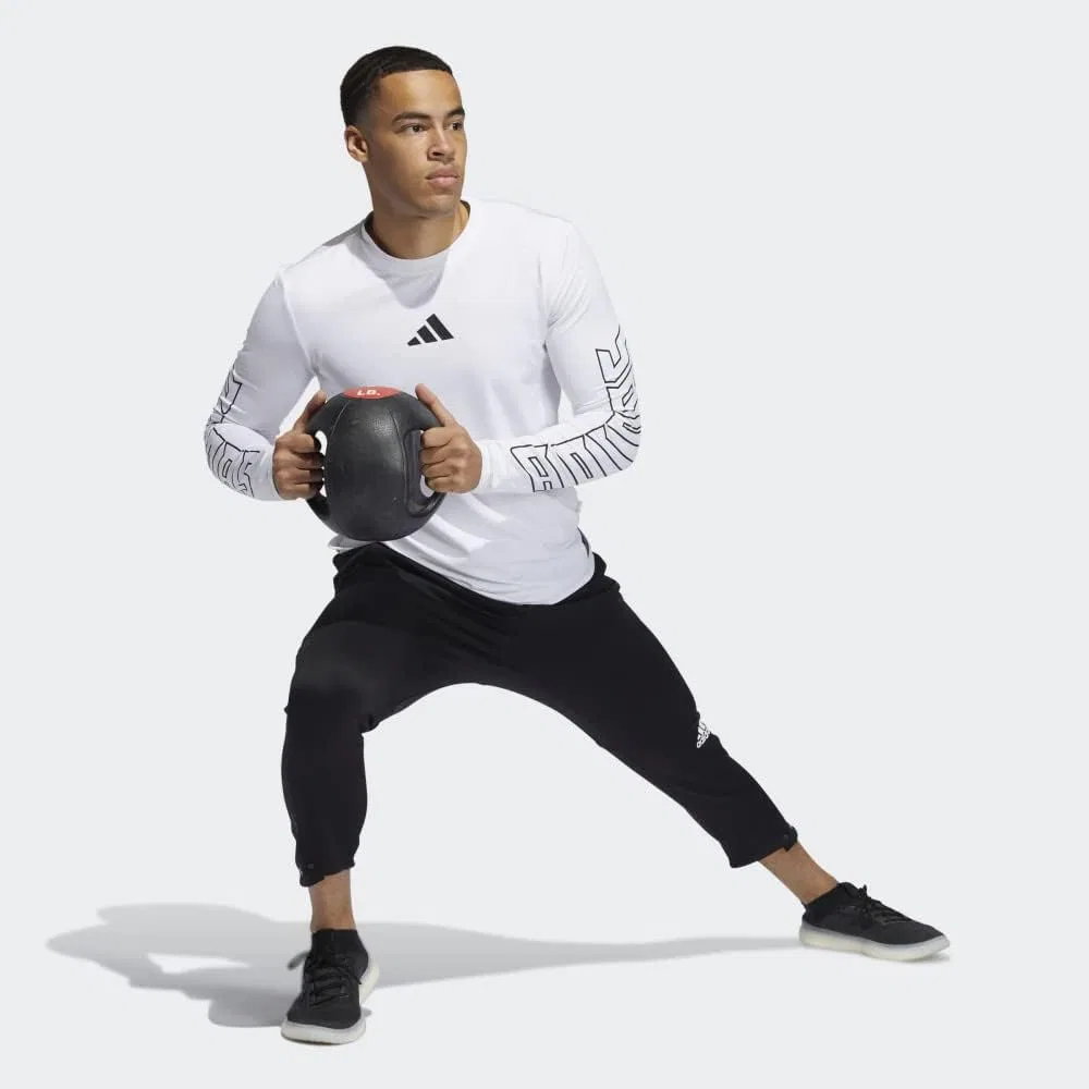 Футболка с длинным рукавом Adidas Mens FB Hype, белый — фото 4