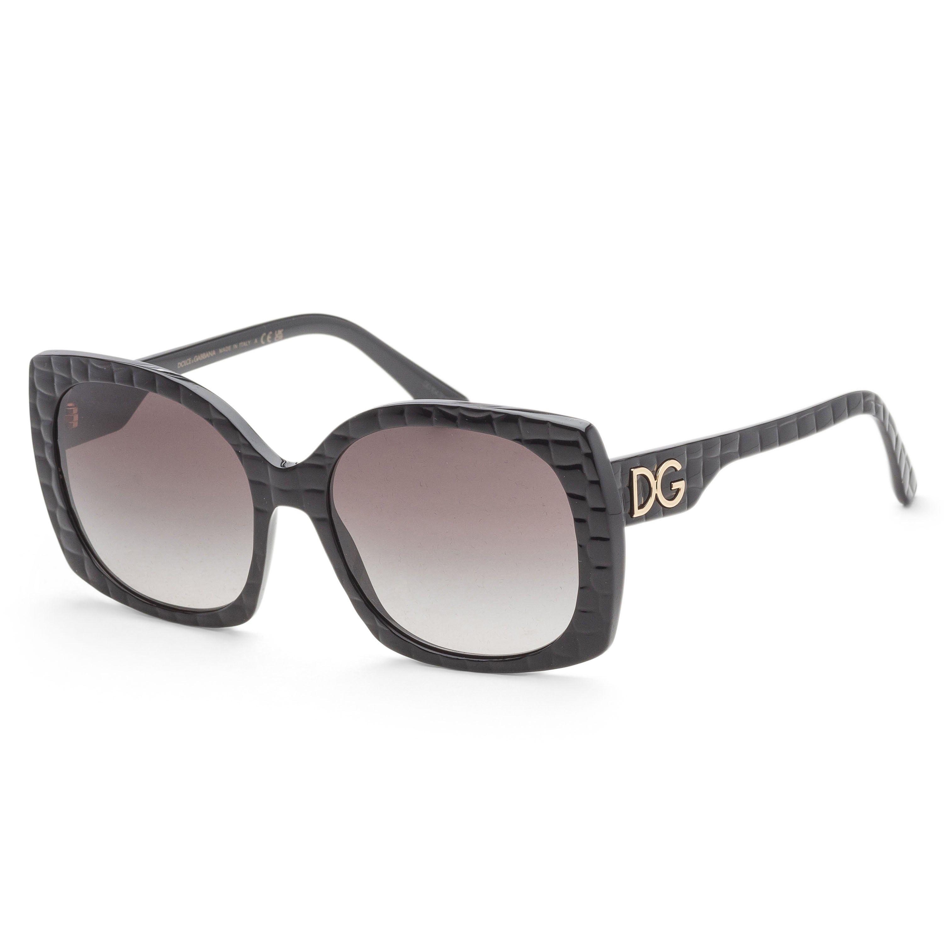

Солнцезащитные очки Dolce & Gabbana женские 58 мм черные текстурные Cocco