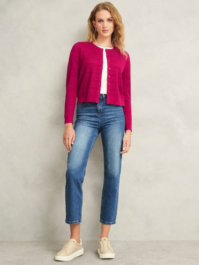 

Вязаный кардиган robin pointelle Hobbs, цвет Cerise Pink