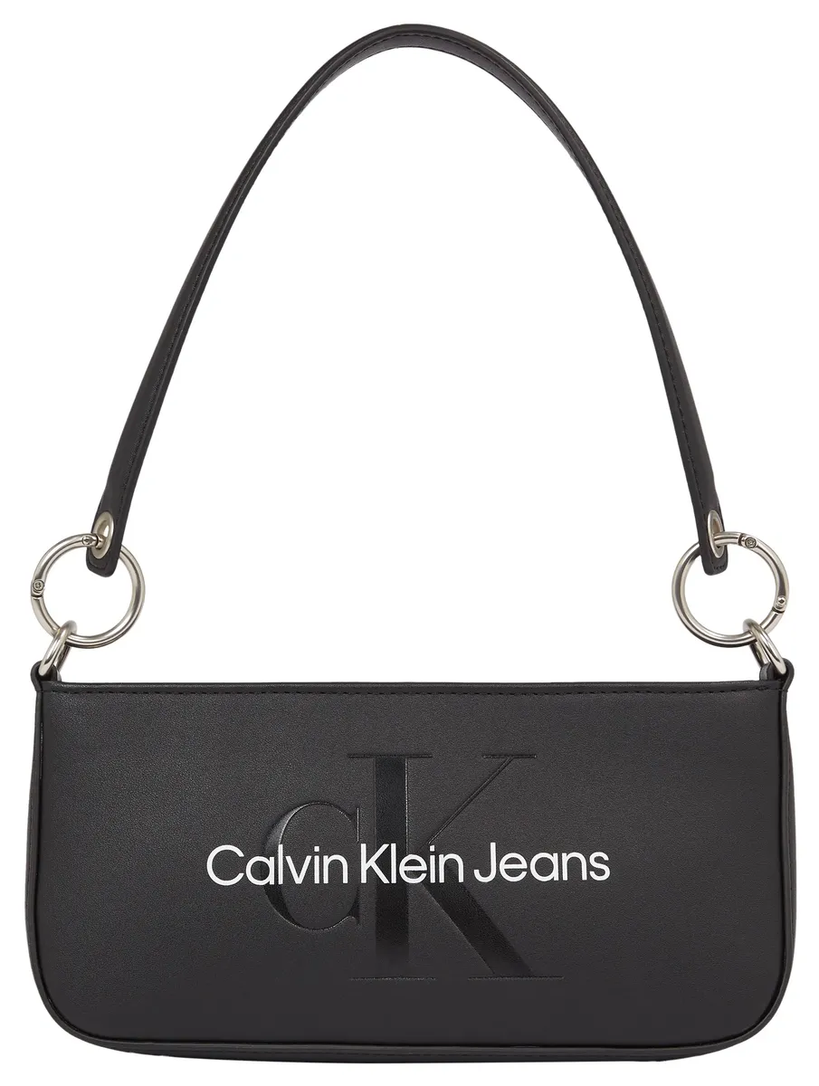 

Сумка через плечо Calvin Klein Jeans "SCULPTED SHOULDER POUCH25 MONO" с большим логотипом бренда спереди, черный