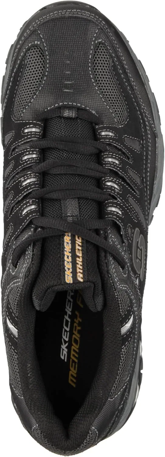 Мужские кроссовки Skechers Sport Afterburn Memory Foam Lace, Black Dark Grey — фото 3