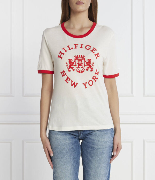 

Футболка Tommy Hilfiger с контрастными деталями, белый/красный