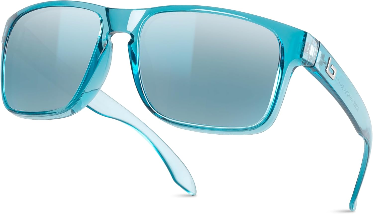 

Классические солнцезащитные очки Bnus итальянского производства с линзами Corning из настоящего стекла и возможностью поляризации B.N.U.S, Glacier Mist Translucent/Silver Mirrored Lens