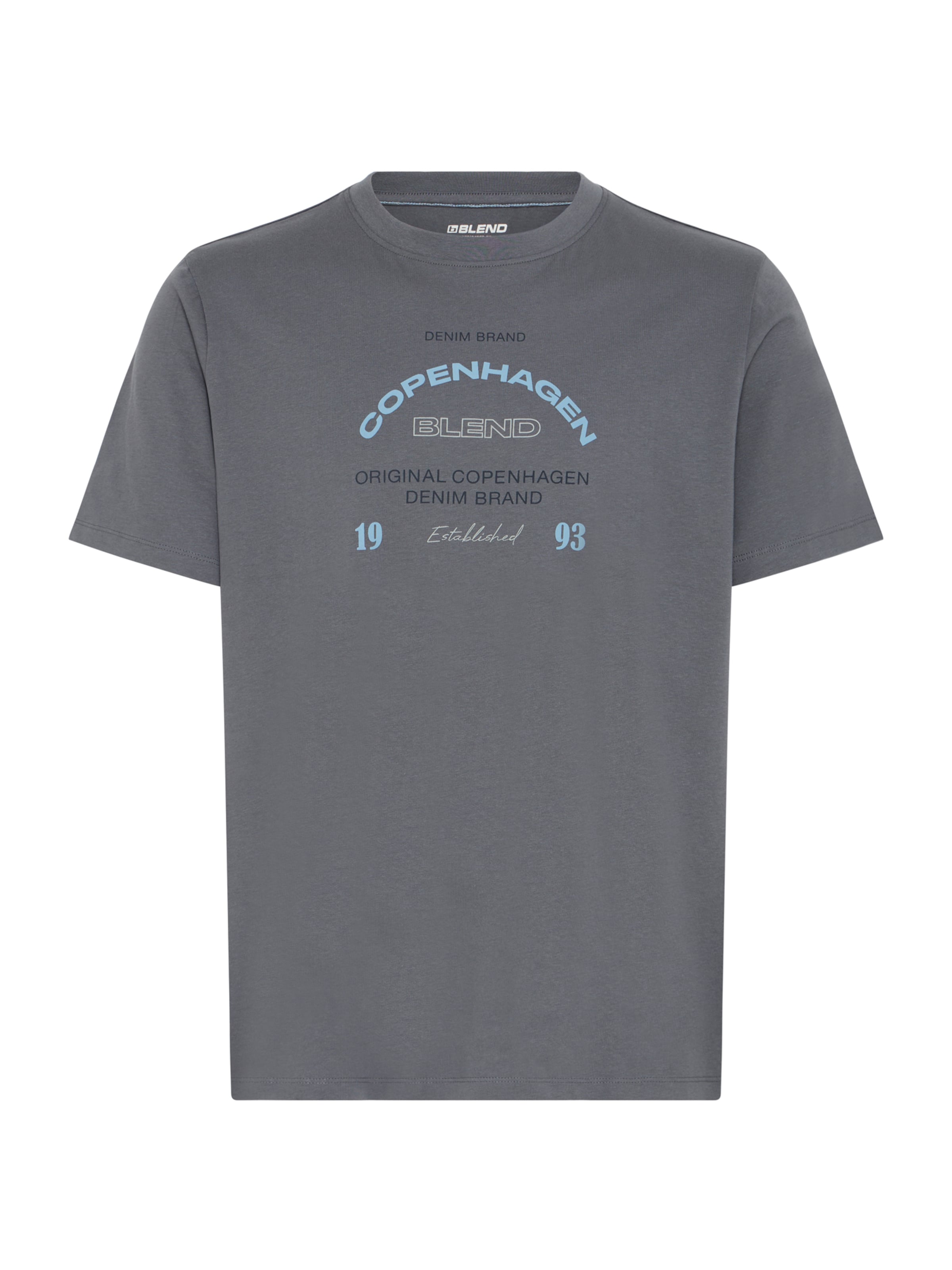 

BLEND Футболка 'BHKORNELI' в светло-сером и темно-сером цвете