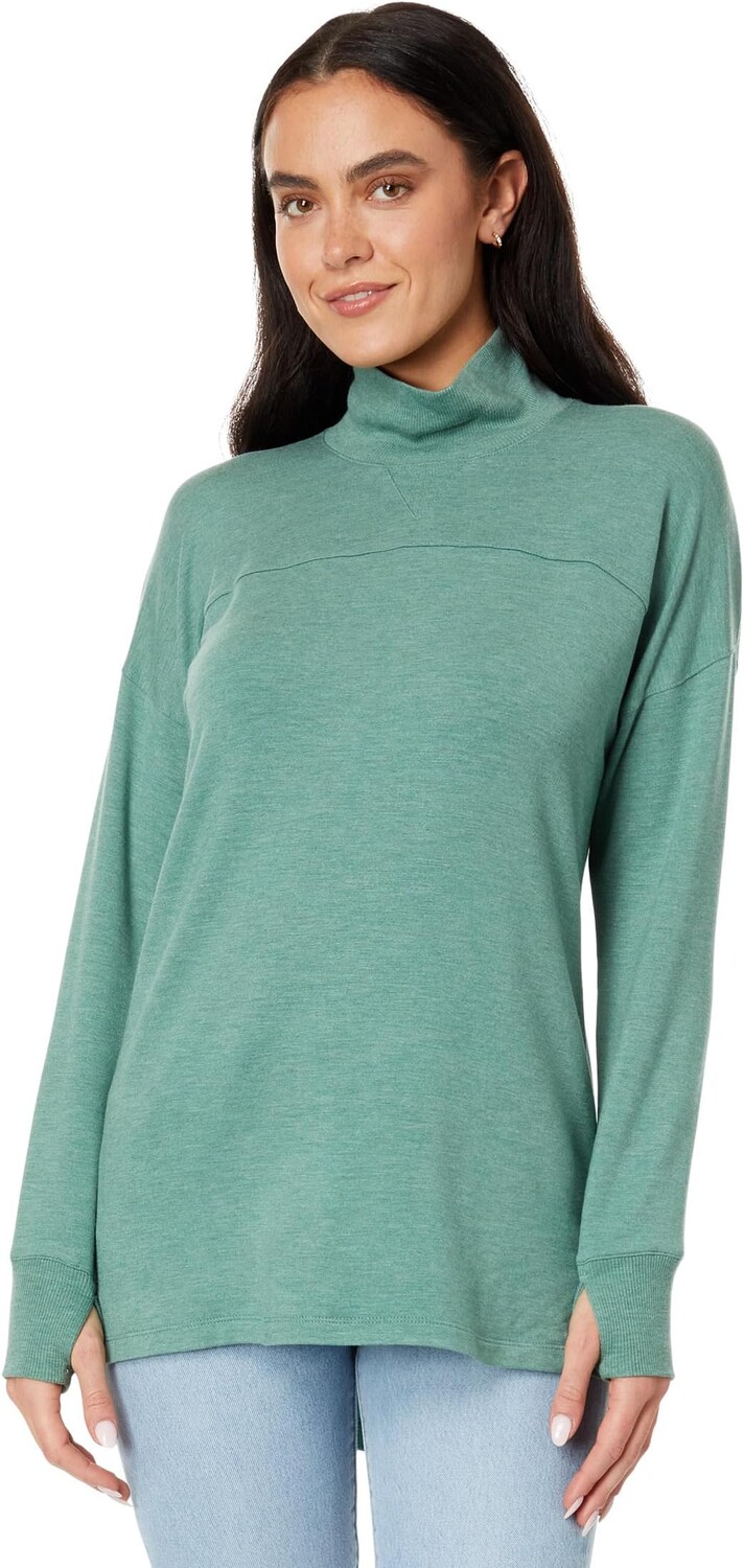 

Свитер L.L.Bean SoftFlex Mock Neck Pullover, цвет Sea Green Heather