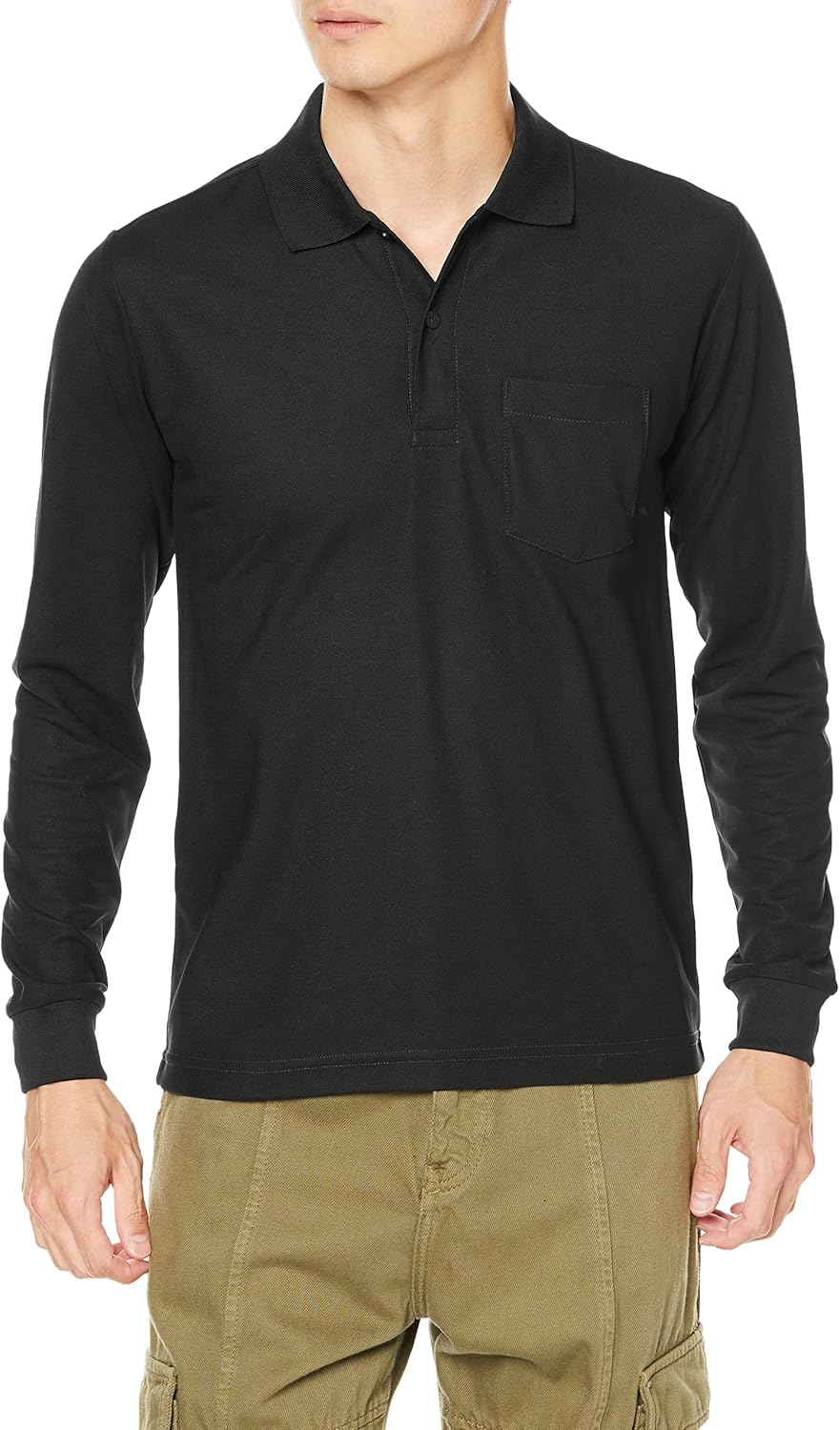 

Футболка-поло United Athle, 120 г, цвет пике, длинный рукав, унисекс, для взрослых, черный