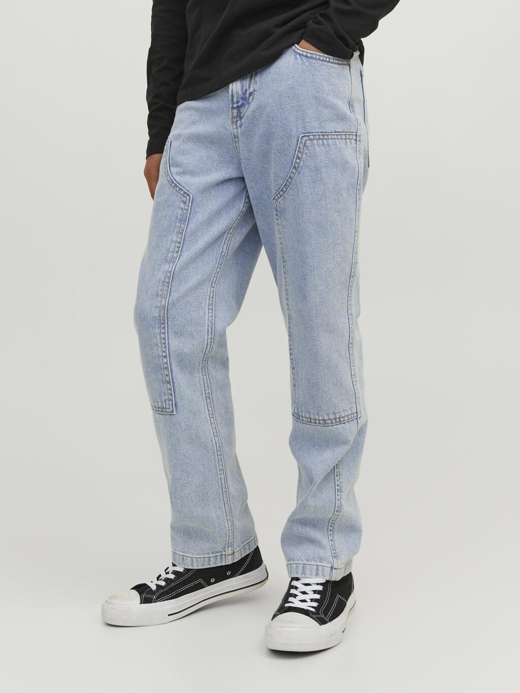

Джинсы прямого кроя JJICHRIS JJPAINTER Jack & Jones Junior, цвет blue denim