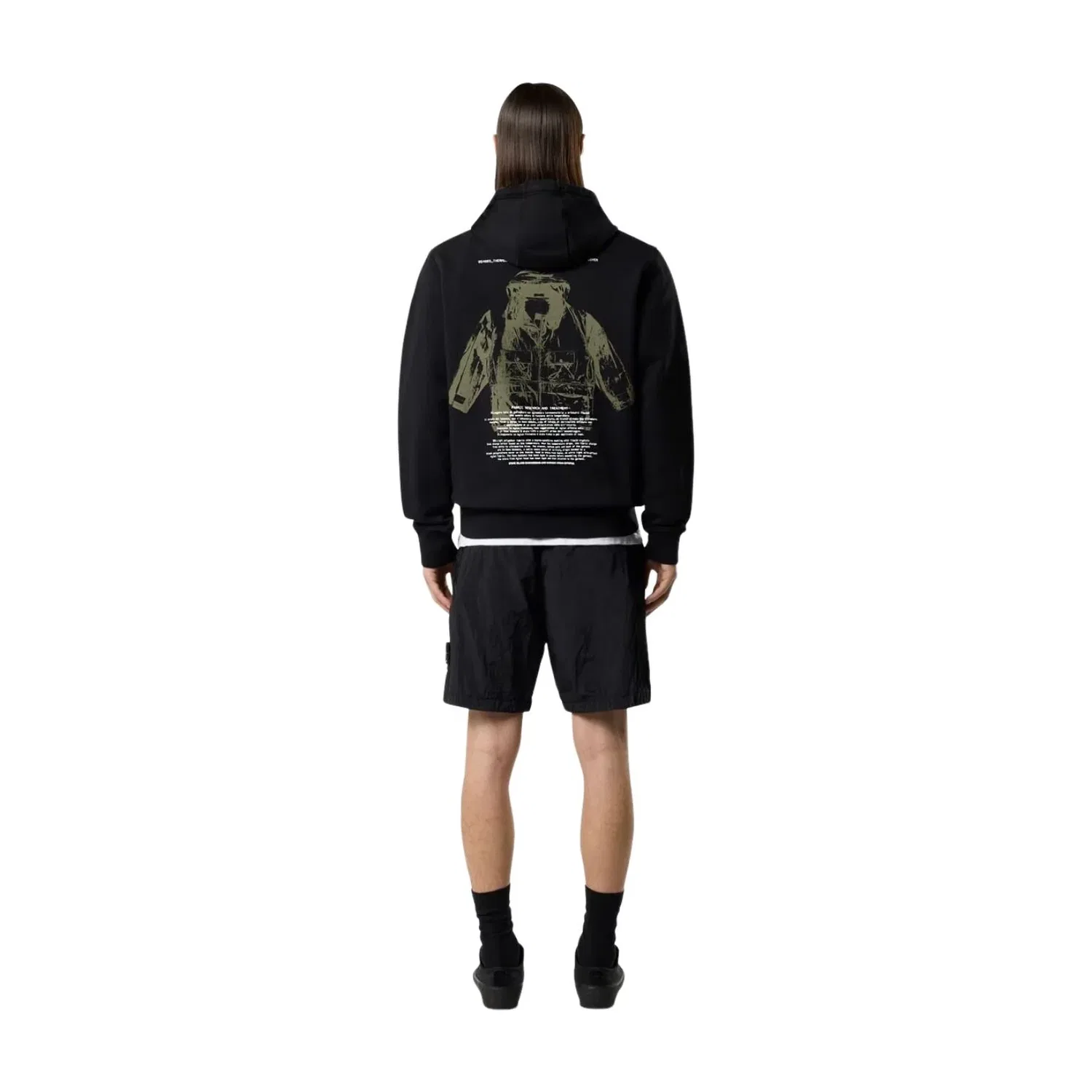 Шорты STONE ISLAND L100008 из нейлона с металлическим покрытием ECONYL, черные, модель L1S15L100008S0019V0029 — фото 3