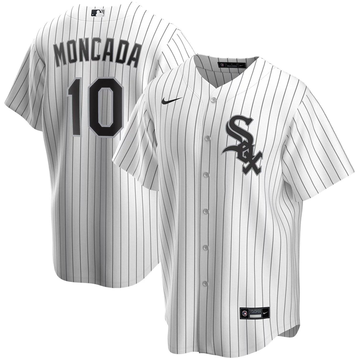 

Мужская футболка Yoan Moncada White Chicago White Sox Home Replica с именем игрока Nike