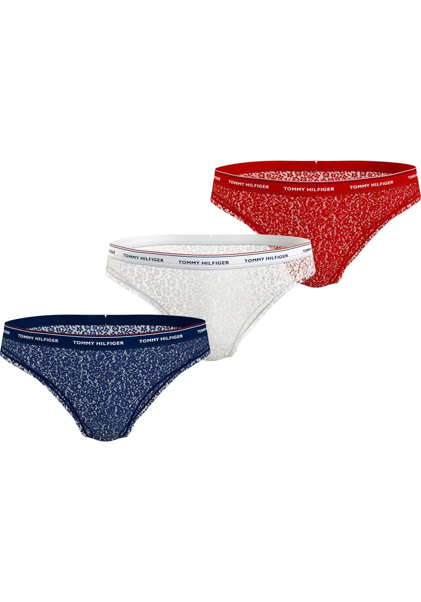 

Трусики бикини Tommy Hilfiger Underwear "3 PACK BIKINI LACE (EXT SIZES)" (3 шт. в упаковке), с поясом с логотипом Tommy Hilfiger, белый