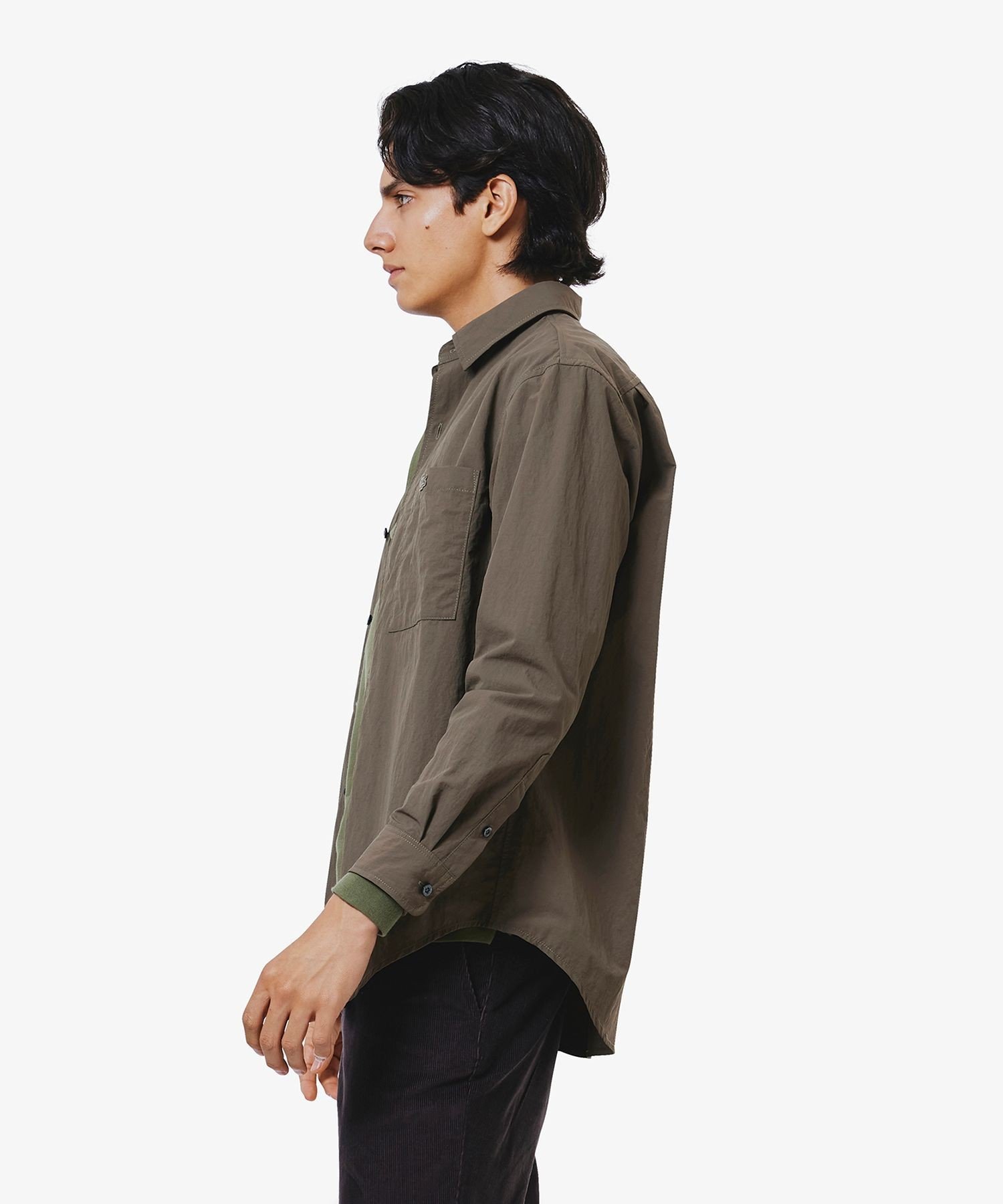 Водоотталкивающая верхняя рубашка из переработанного нейлона LACOSTE, Dark Brown — фото 4