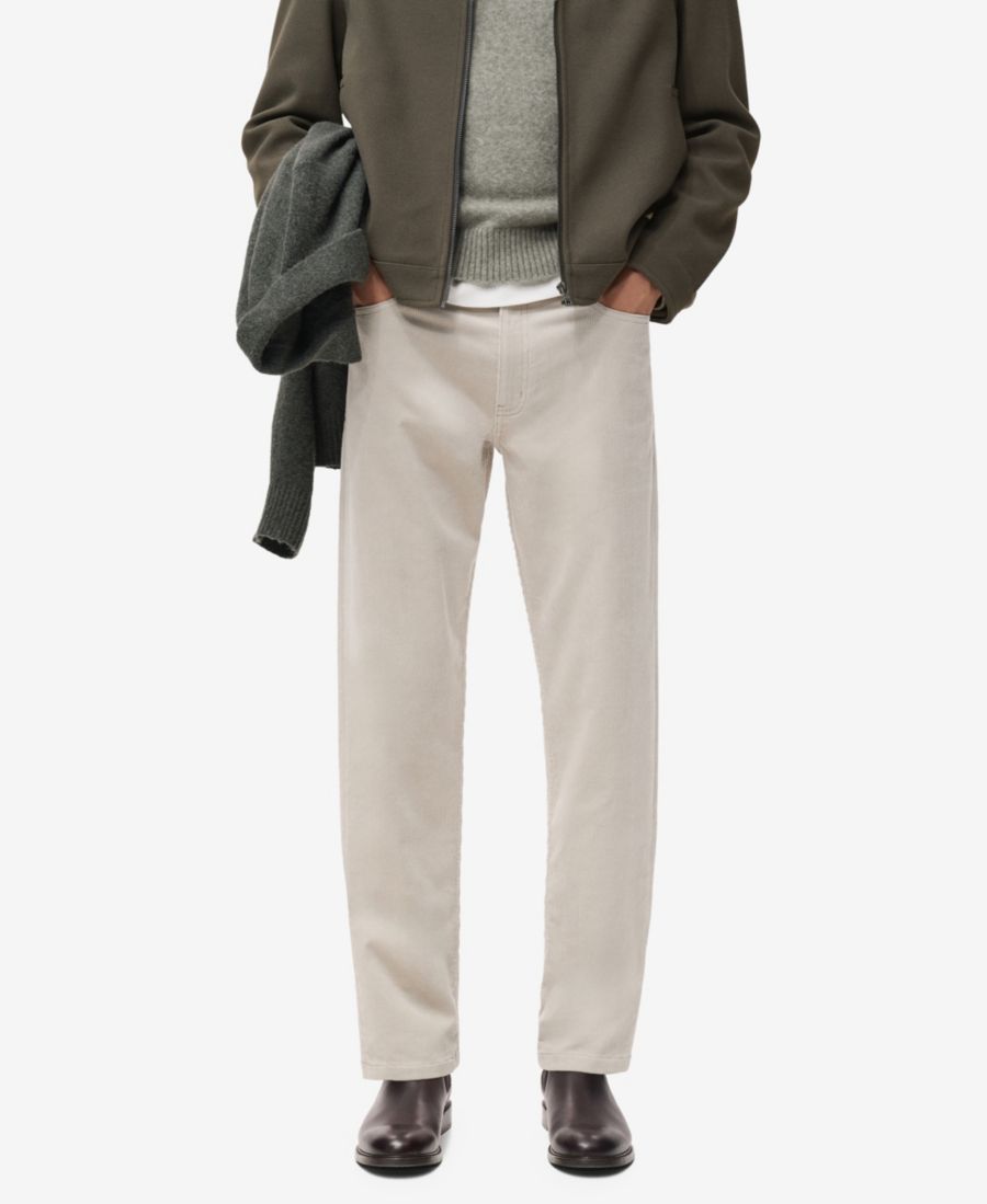 

Мужские вельветовые брюки прямого кроя MANGO, Beige