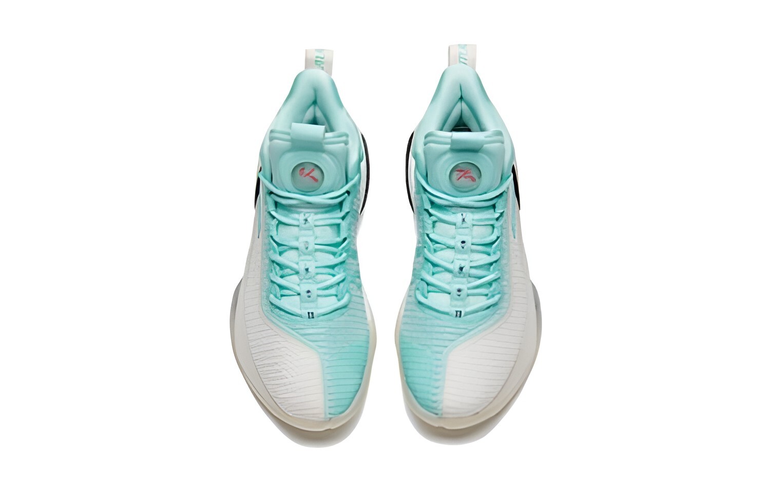 Детские баскетбольные кроссовки GS High-top белые / прозрачные весенне-голубые / эльфийские желтые Anta Kids — фото 4