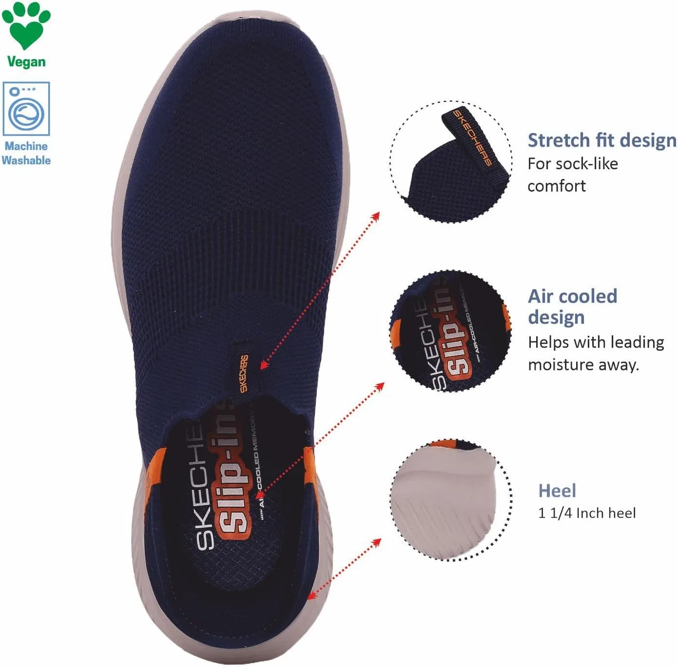 Мужские спортивные кроссовки Skechers Ultra Flex 3.0 Smooth Step, синий — фото 4