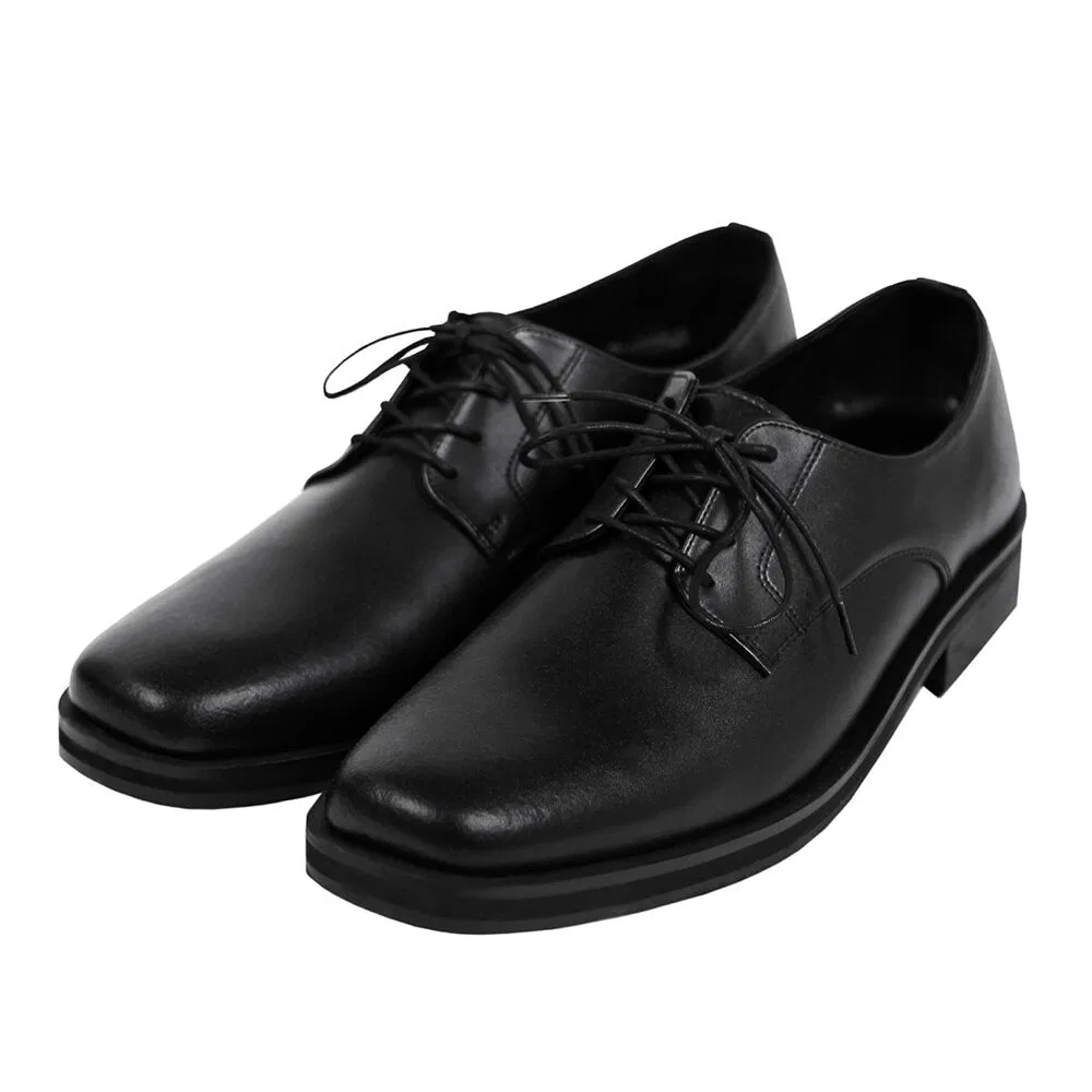 Мужские чёрные дерби Square Toe Mono от Drawfit
