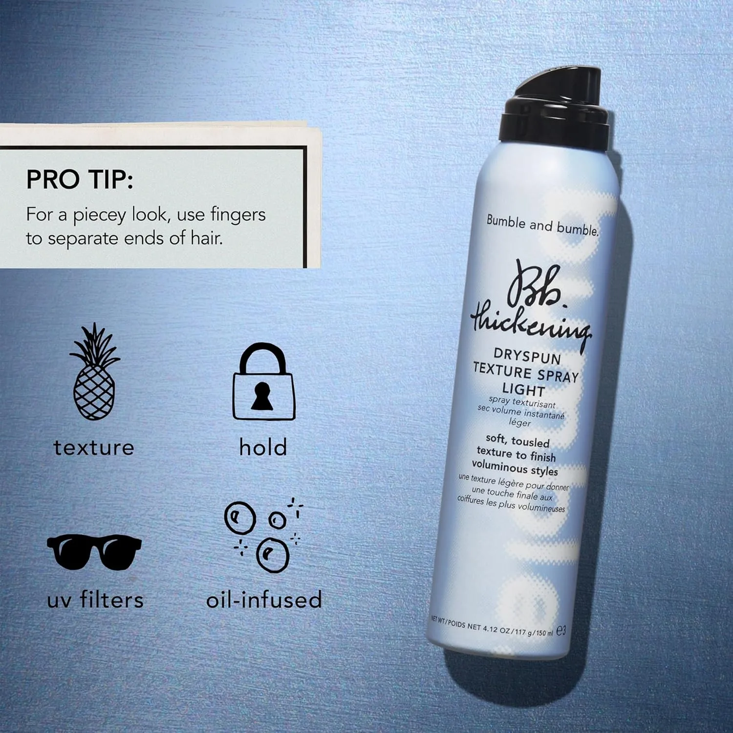 Bumble and bumble Thickening Volumizing Shampoo + Conditioner + Dryspun Texture Spray Light Full Size Set Bumble And Bumble. — фото 4
