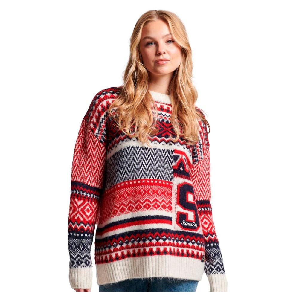 

Свитер Superdry Mix Pattern Turtle Neck, красный