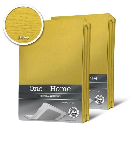 

Простынь на подгонке One-Home Jersey gelb 90x200 cm, 90x25x200 см, желтый